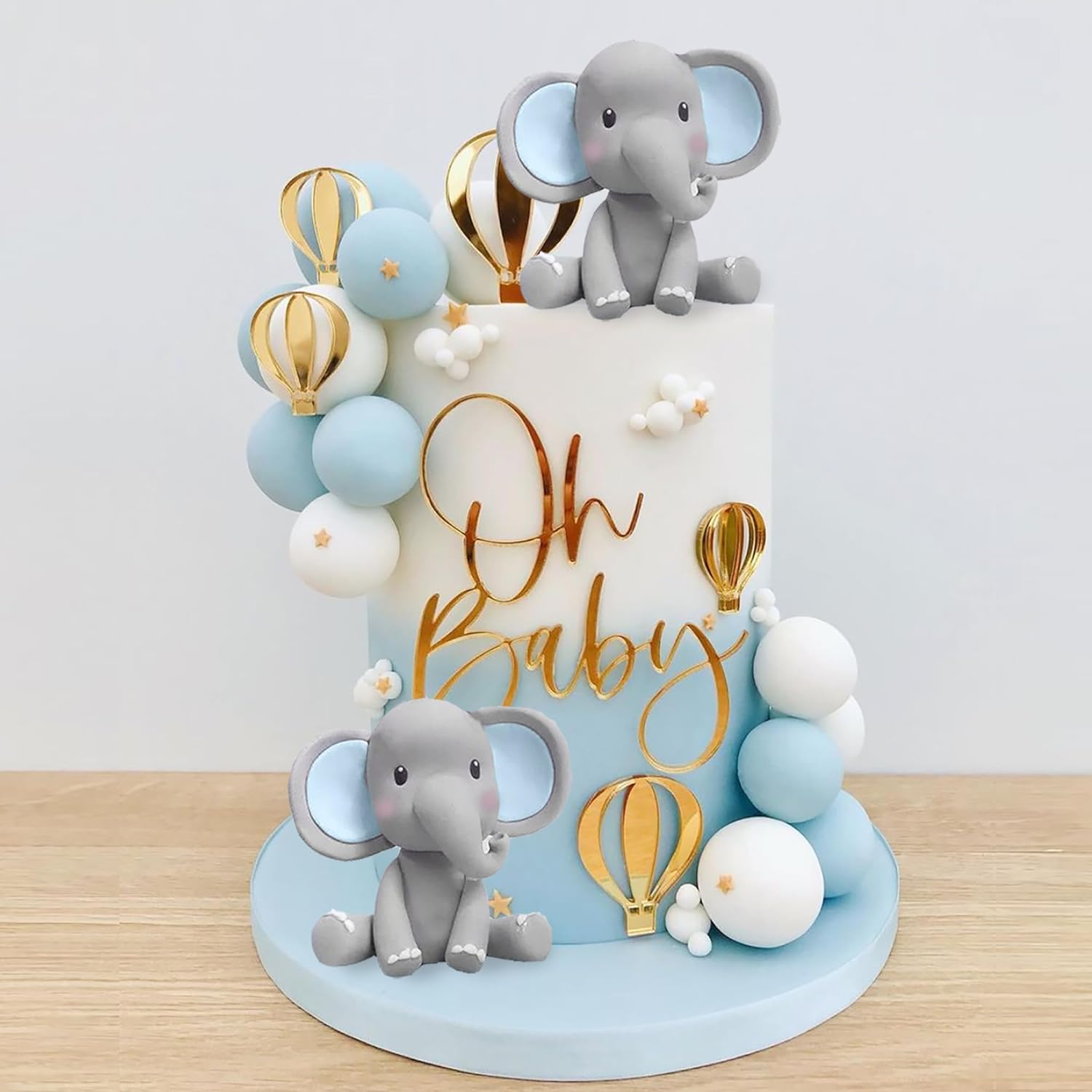 Baby Food Mixer - Decoração de bolo de elefante, topper