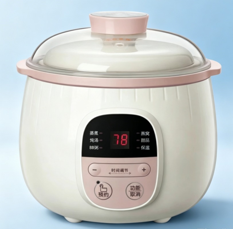 Baby Food Steamer - Panela Elétrica Automática de Cerâmica 0.8L
