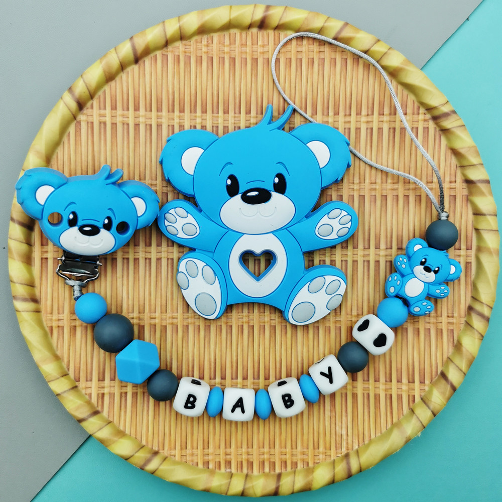 Baby Food Teether - Personalizado inglês russo silicone carta nome