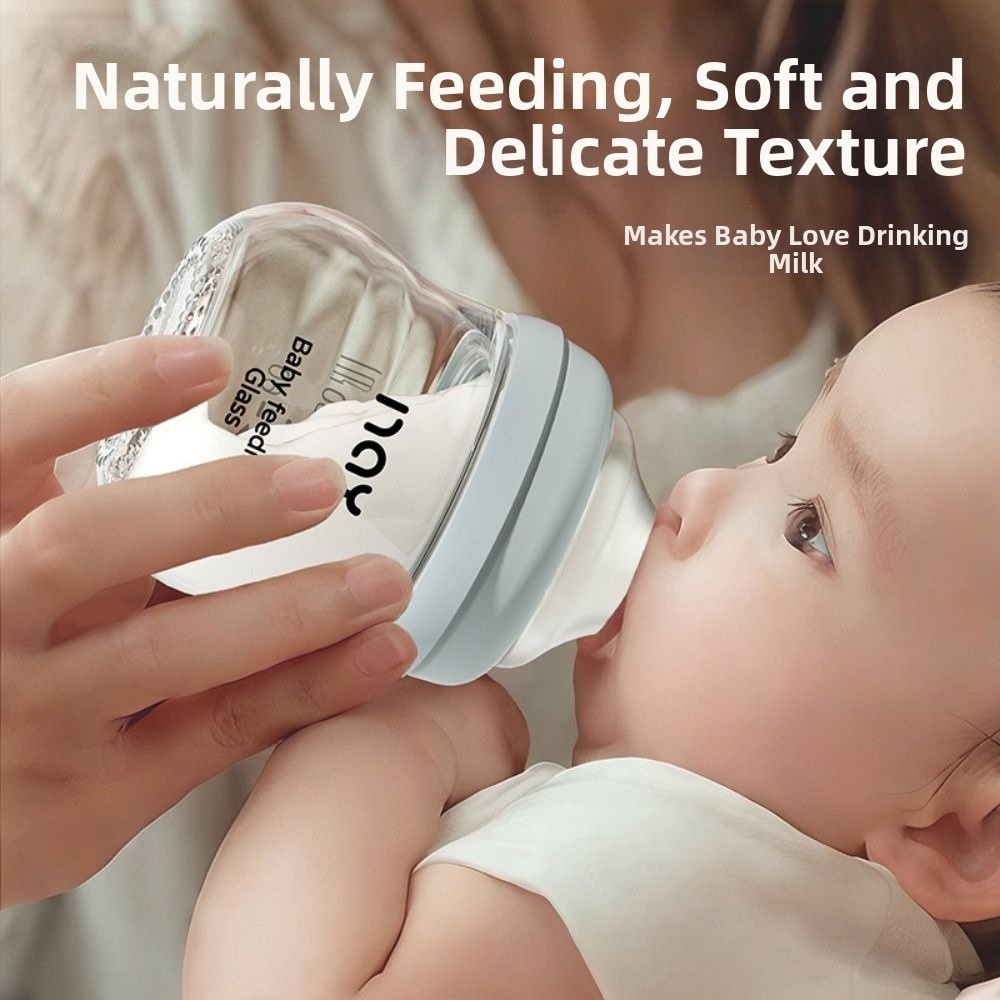 Baby Food Glass - Garrafa de bebê de vidro anti-flatulência