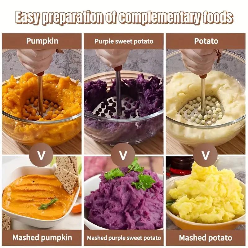 Baby Food With Sweet Potato - Espremedor de Batatas de Aço Inoxidável