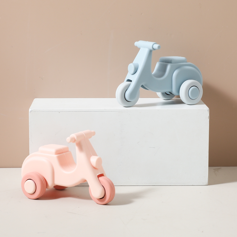 Baby Food Teether - Brinquedos para Bebês Montessori, Motocicleta Elétrica