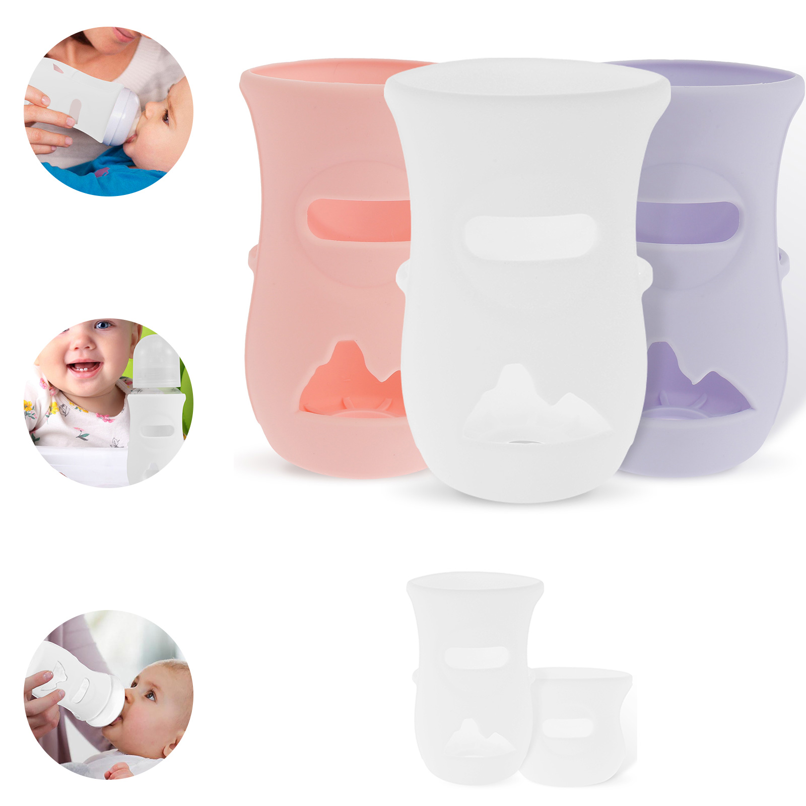 Baby Food Glass - Mangas de silicone capa de garrafa