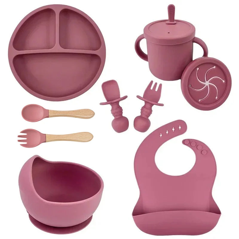 Baby Food Nutrition - Conjunto de prato infantil de silicone