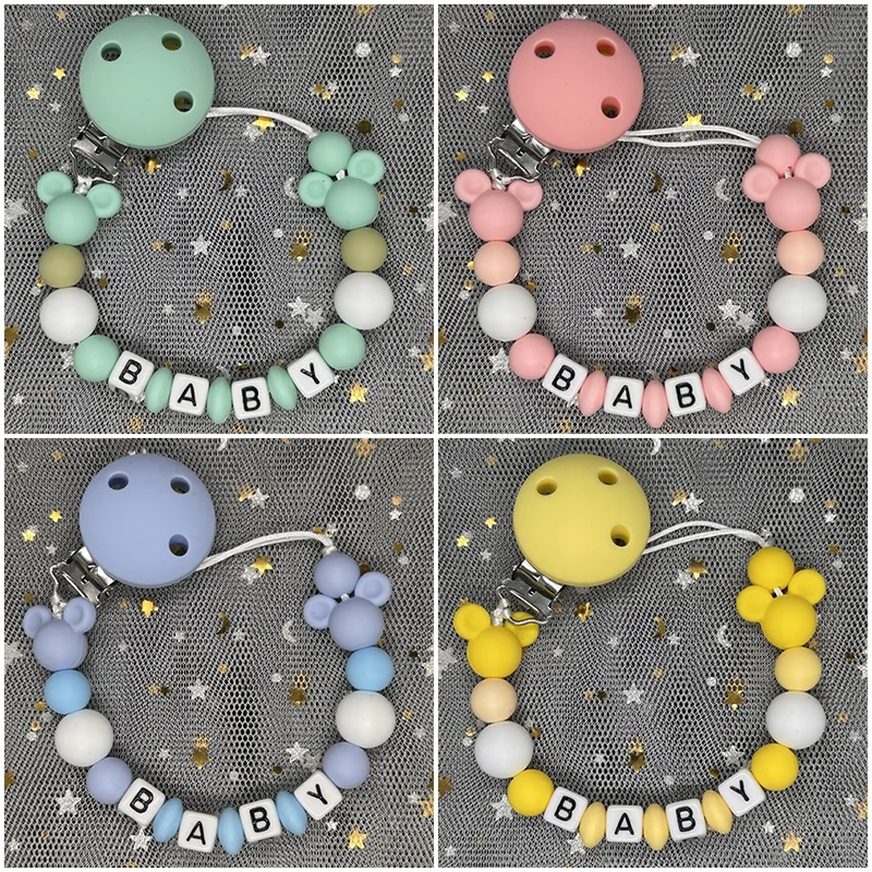 Baby Food Teether - Prendedor de Chupeta Personalizado com Nome
