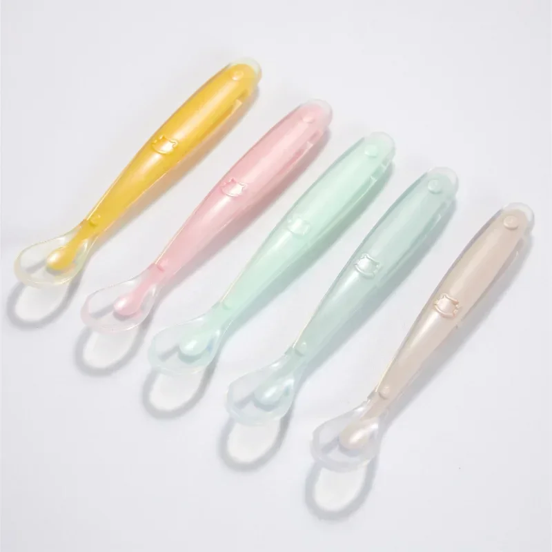 Baby Food Nutrition - Colher de silicone macio para bebês,