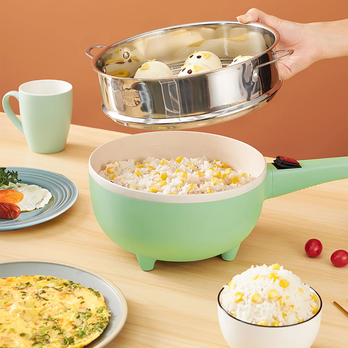 Baby Food Steamer - ARIER Panela Elétrica Multifuncional 24V 220V