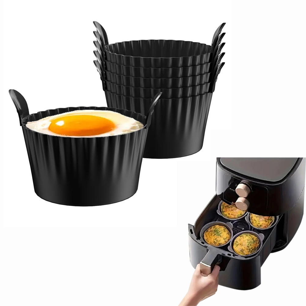Baby Food Egg - Non-Stick Round Silicone Baking Cups, Air