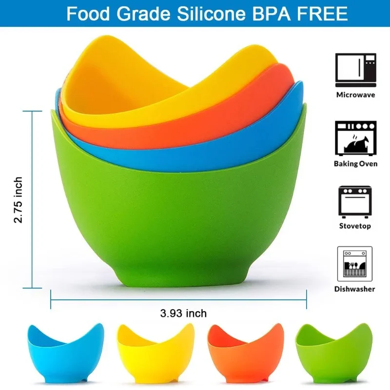 Baby Food Egg - 1/24 pçs silicone ovo poachers copos