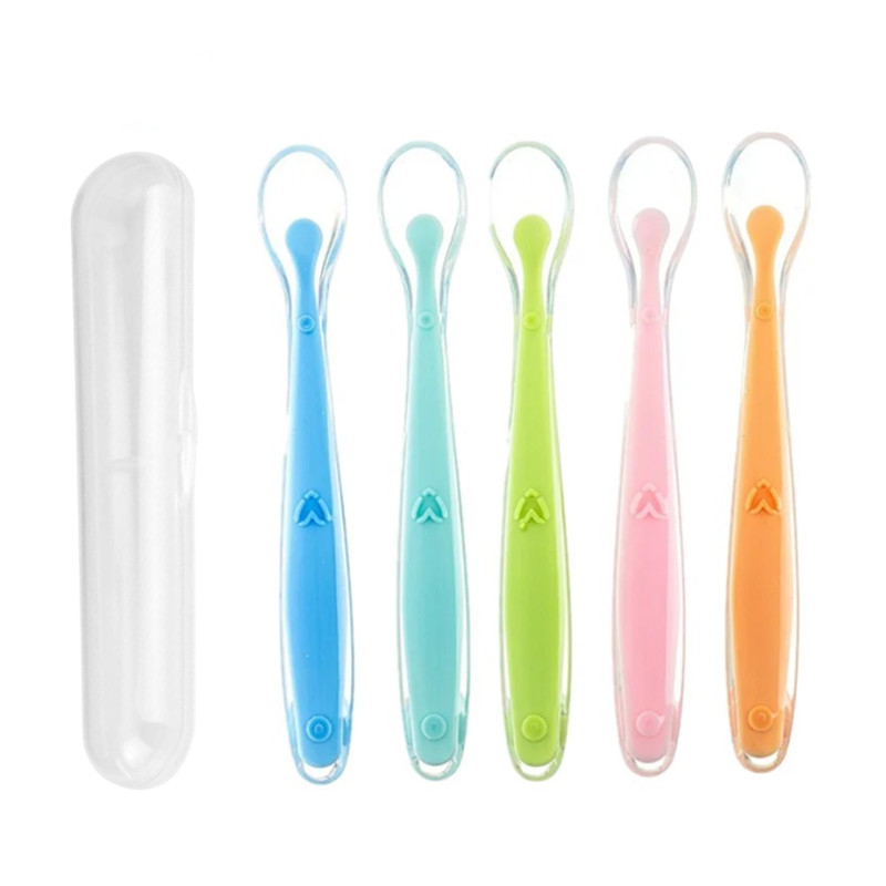 Baby Food Nutrition - Colheres de silicone para bebês sem
