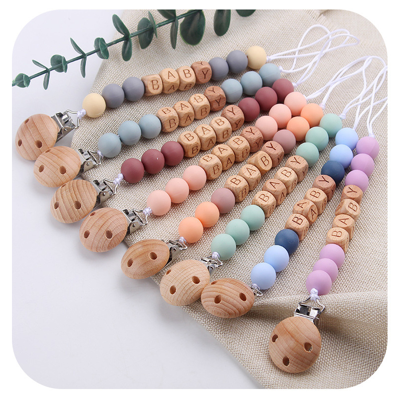 Baby Food Teether - Novo bebê chupeta clipes nome personalizado