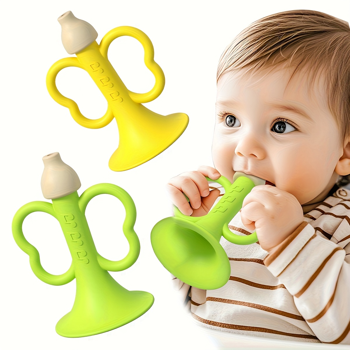 Baby Food Teether - Chifre de dentição de bebê, brinquedo
