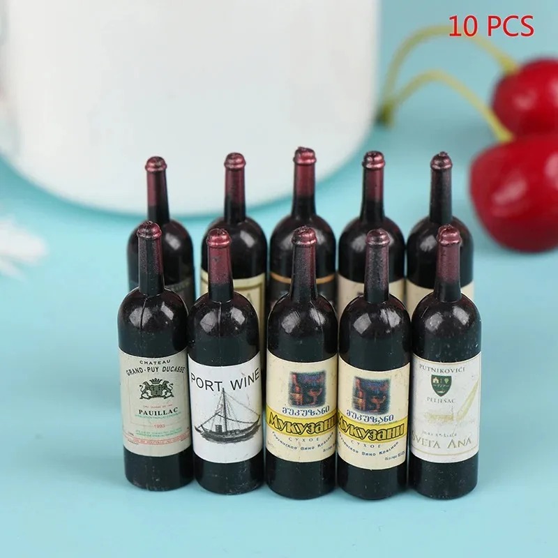 Baby Food Glass - 10 pçs/lote 1/12 casa de bonecas