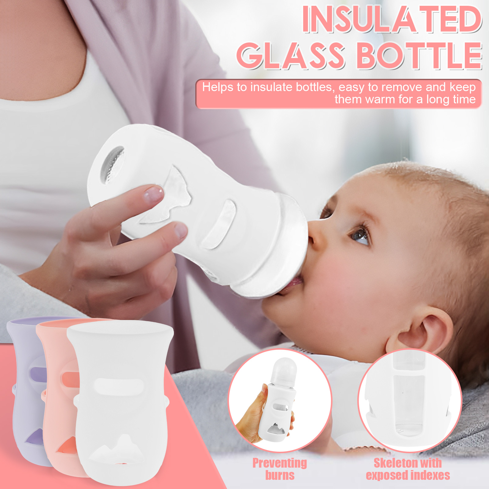 Mangas de silicone capa de gar - Baby Food Glass avaliação e preço