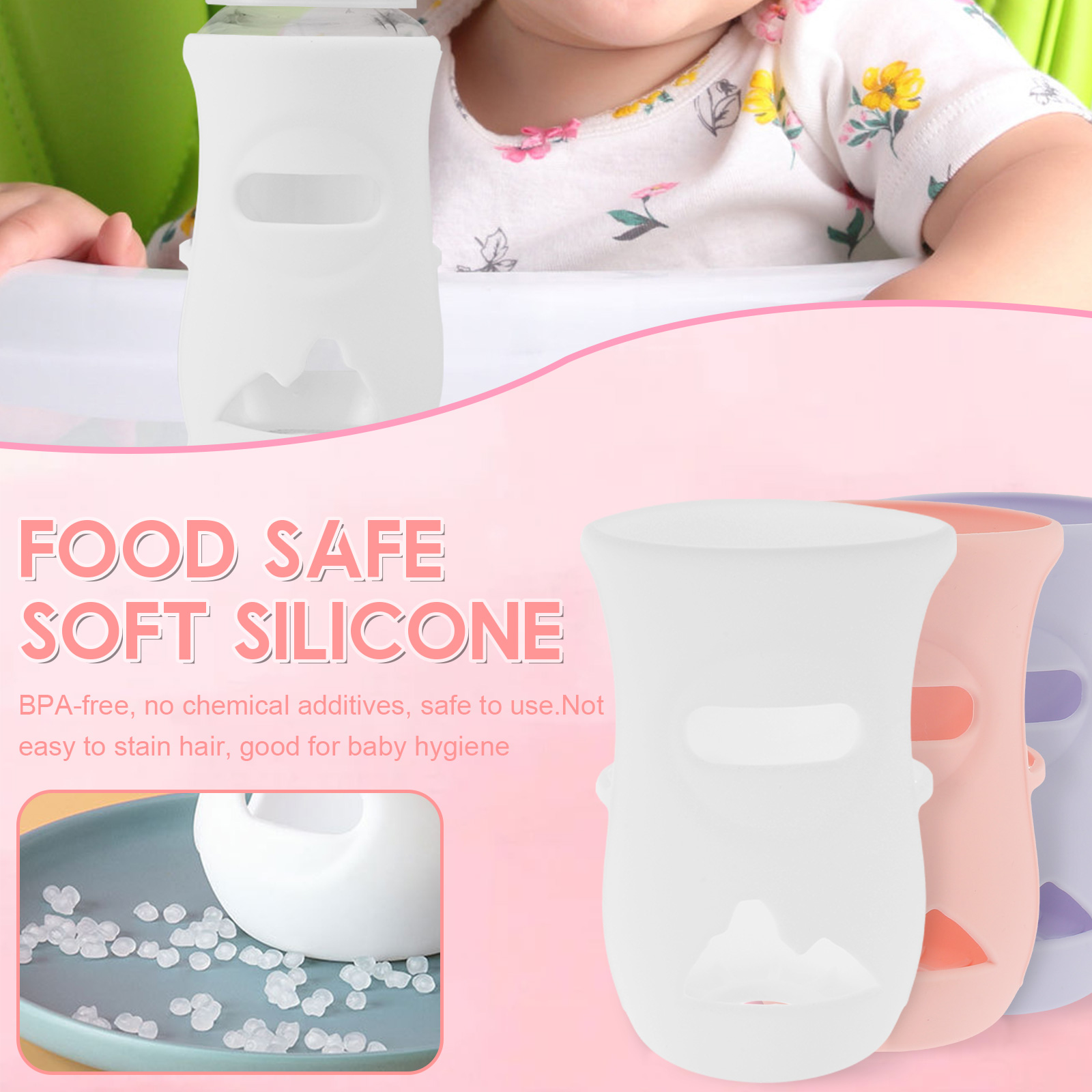 Mangas de silicone capa de gar - Baby Food Glass avaliação e preço