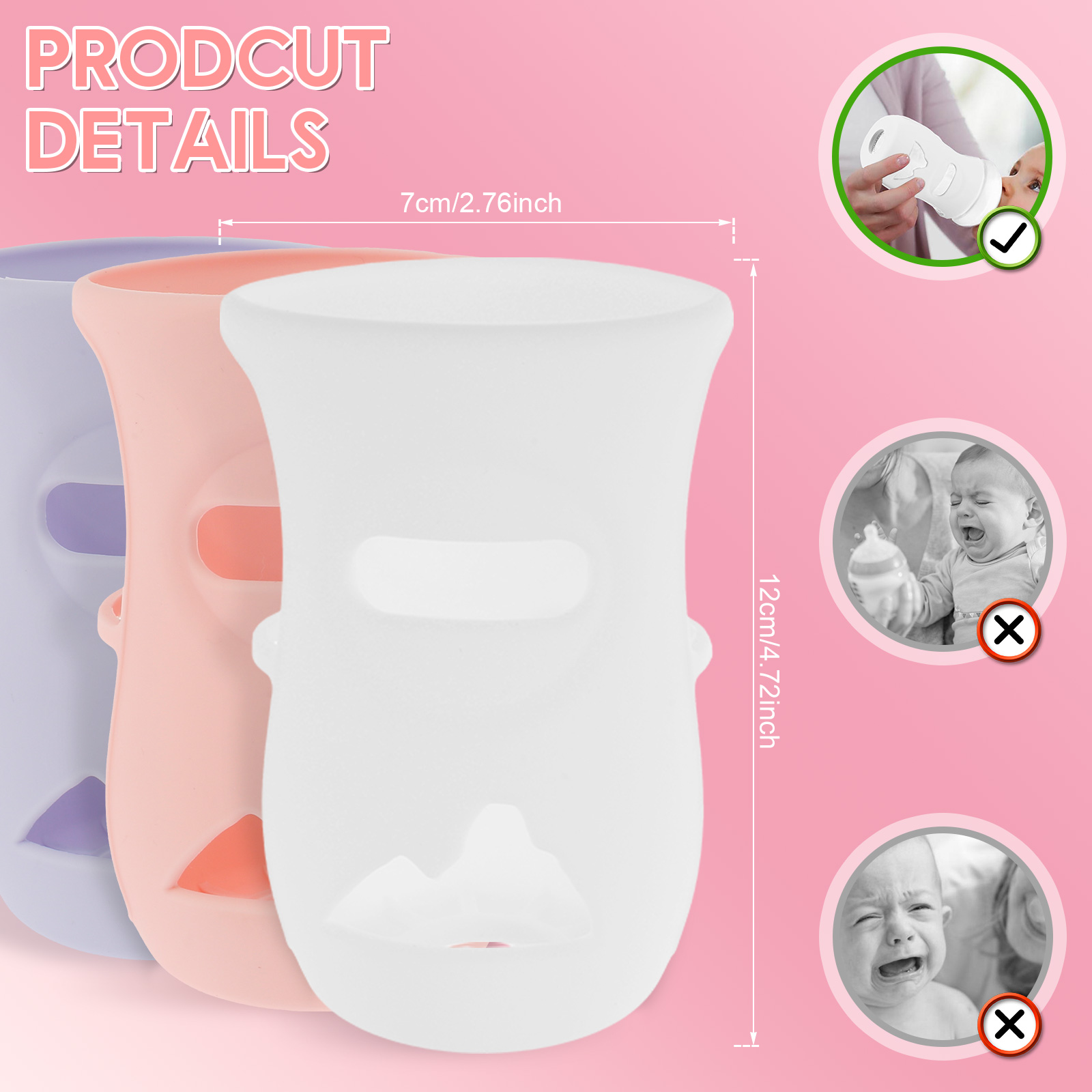 Mangas de silicone capa de gar - Baby Food Glass avaliação e preço
