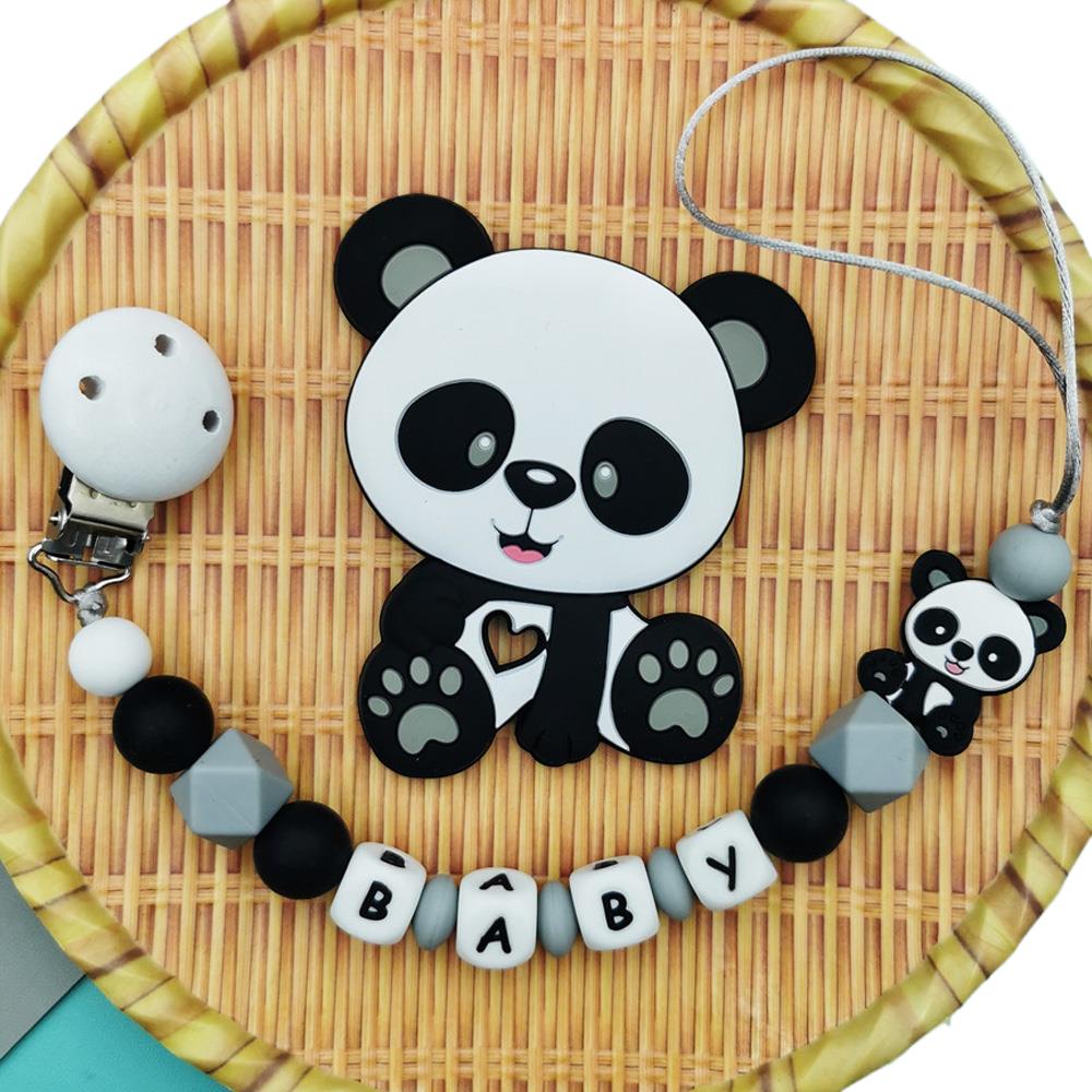 Panda personalizado inglês sil - Baby Food Teether avaliação e preço