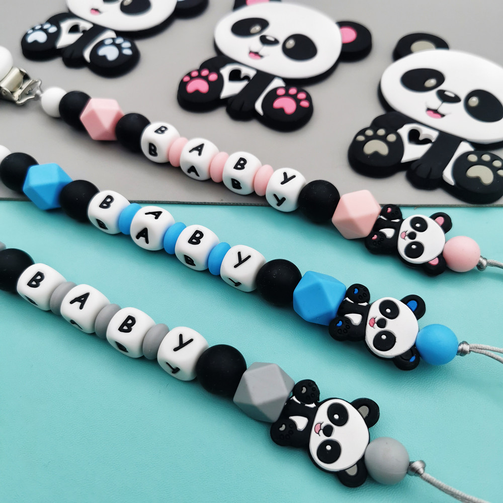 Panda personalizado inglês sil - Baby Food Teether avaliação e preço