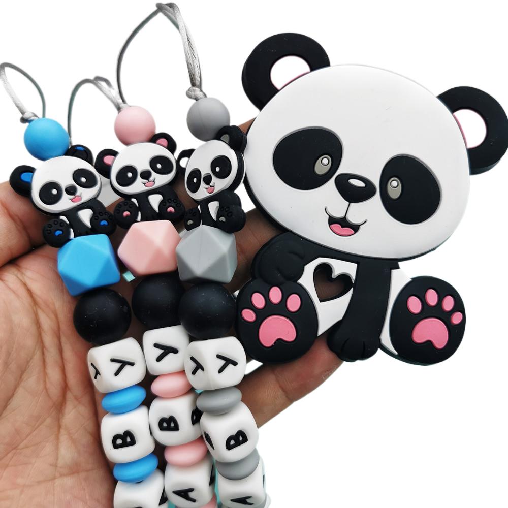 Panda personalizado inglês sil - Baby Food Teether avaliação e preço