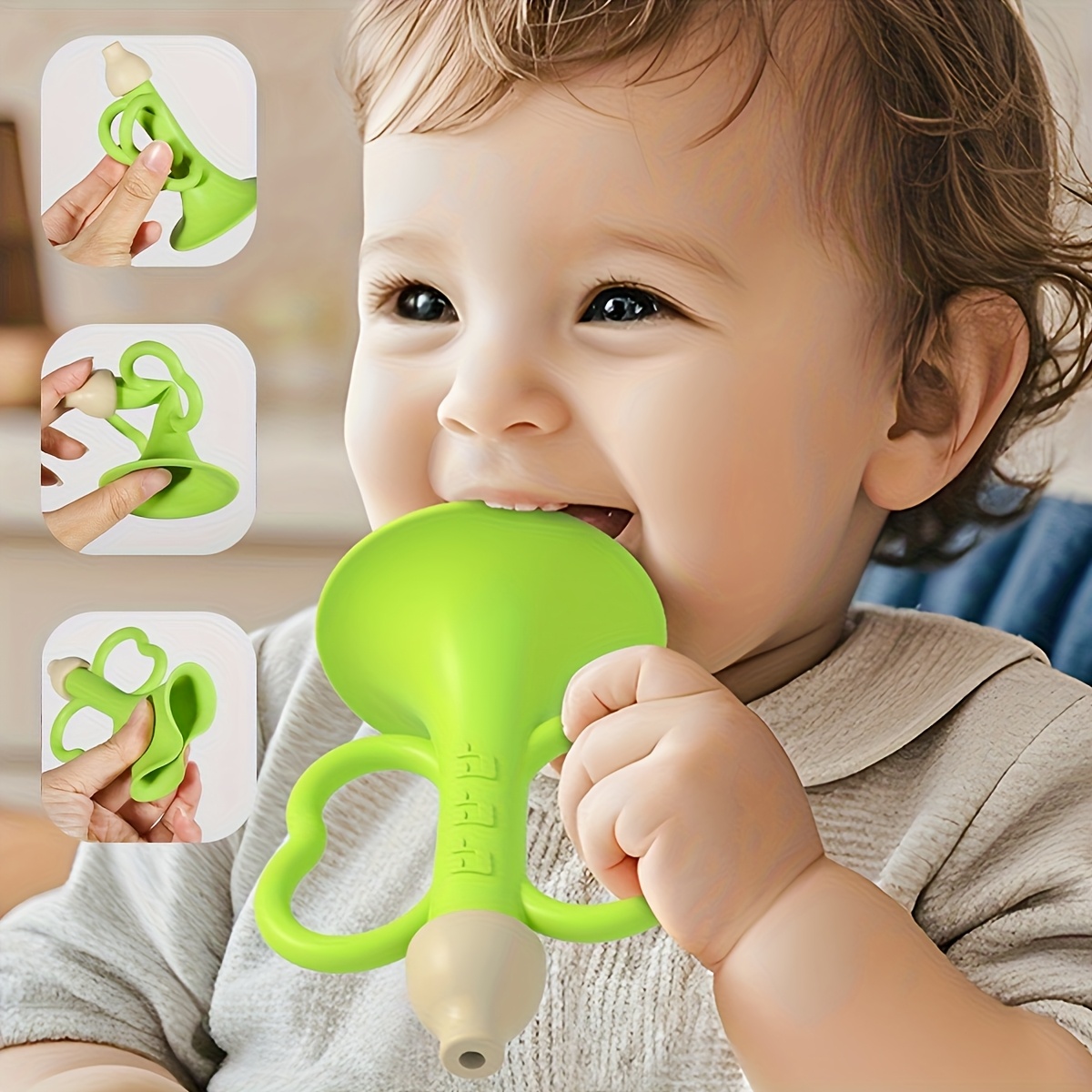 Chifre de dentição de bebê, br - Baby Food Teether avaliação e preço