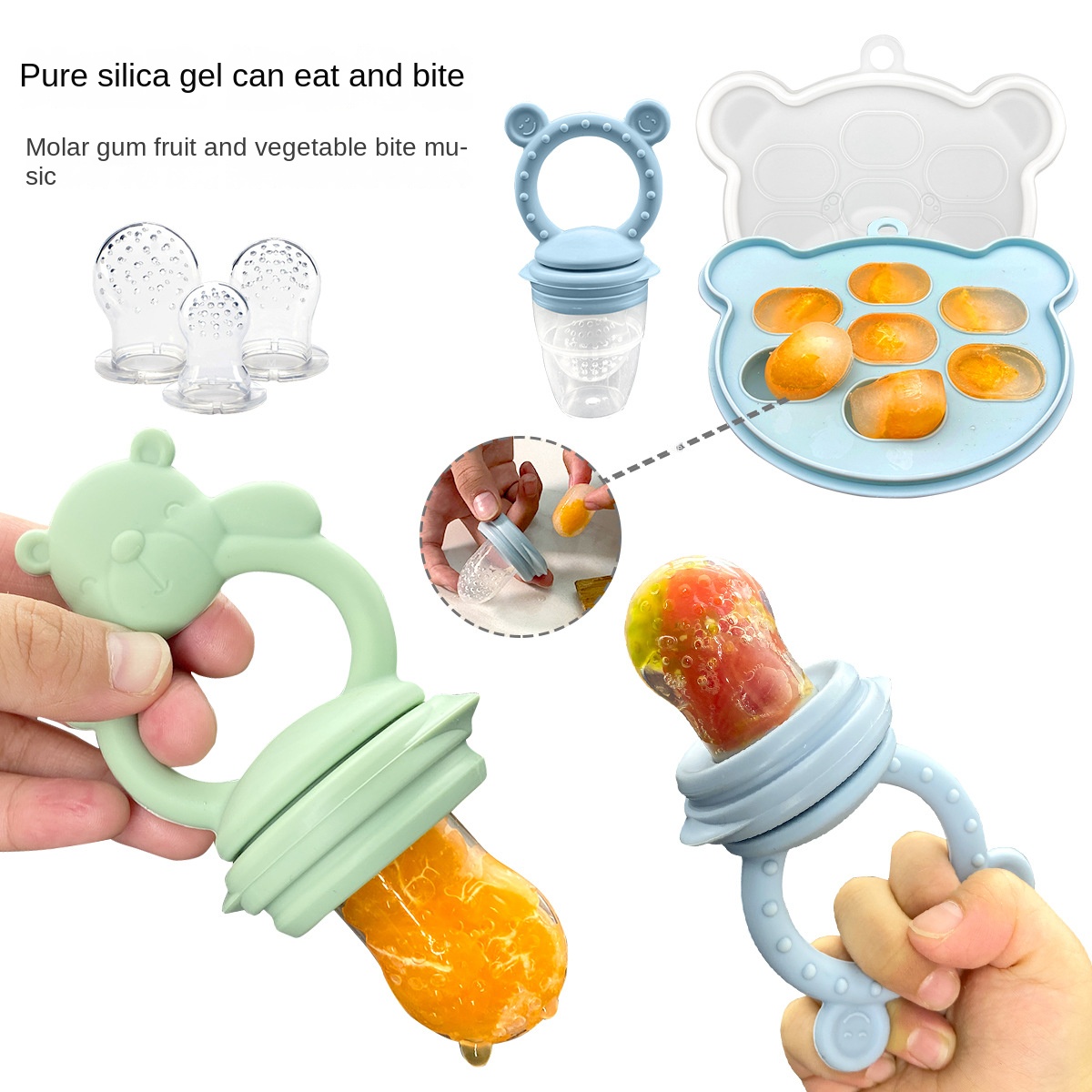 Mordedor de silicone comestíve - Baby Food Nutrition avaliação e preço