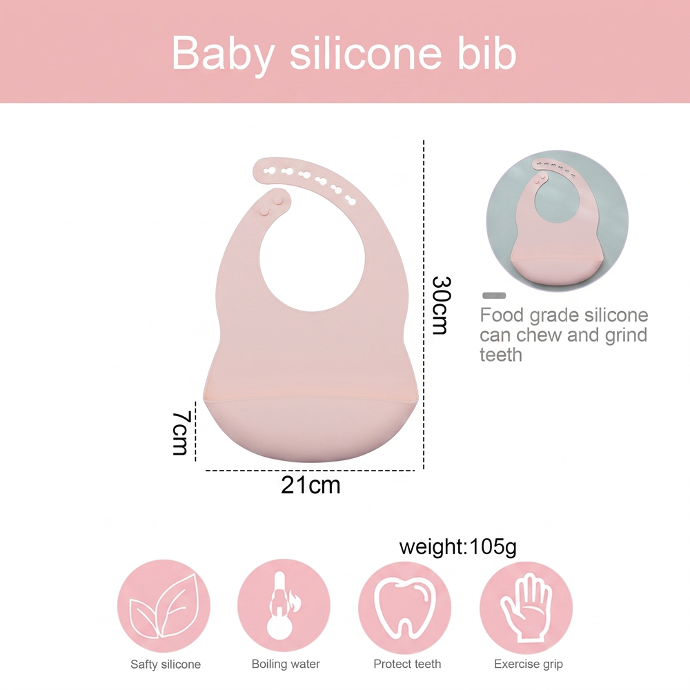 1pc Babador de Silicone Ajustá - Baby Food Newborn avaliação e preço